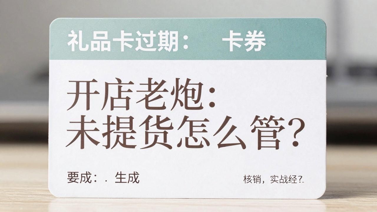 礼品卡过期未提货怎么管?开店老炮的卡券核销实战经(图1)