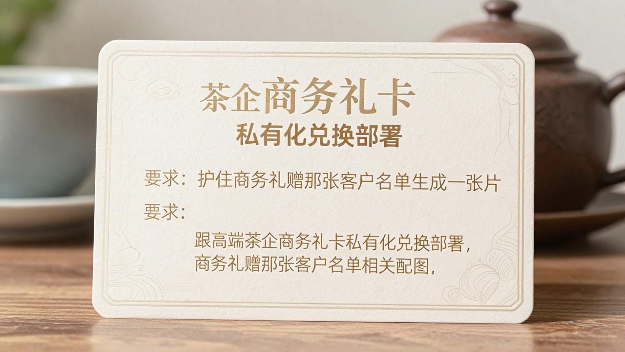 高端茶企商务礼卡私有化兑换部署,护住商务礼赠那张客户名单(图2)