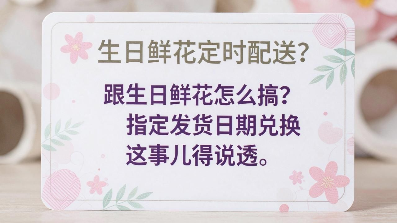 生日鲜花定时配送怎么搞?礼品卡指定发货日期兑换这事儿得说透(图1)