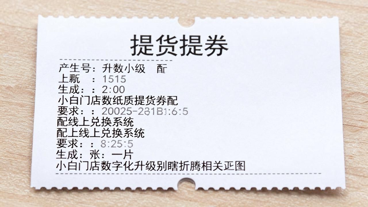 纸质提货券配上线上兑换系统,小白门店数字化升级别瞎折腾(图1)