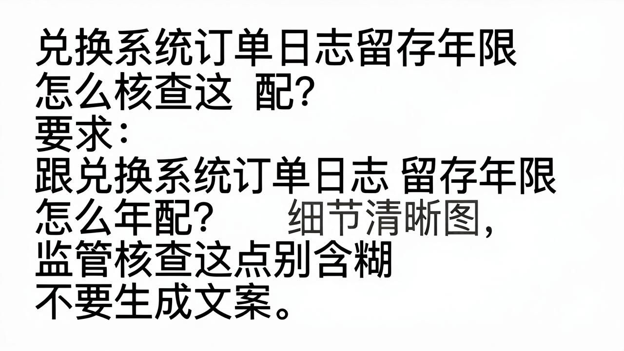 兑换系统订单日志留存年限怎么配?监管核查这点别含糊(图1)