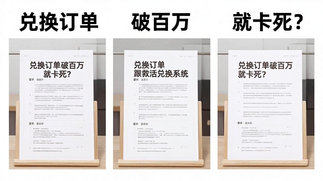兑换订单破百万就卡死?分库分表3招救活你的兑换系统(图1)