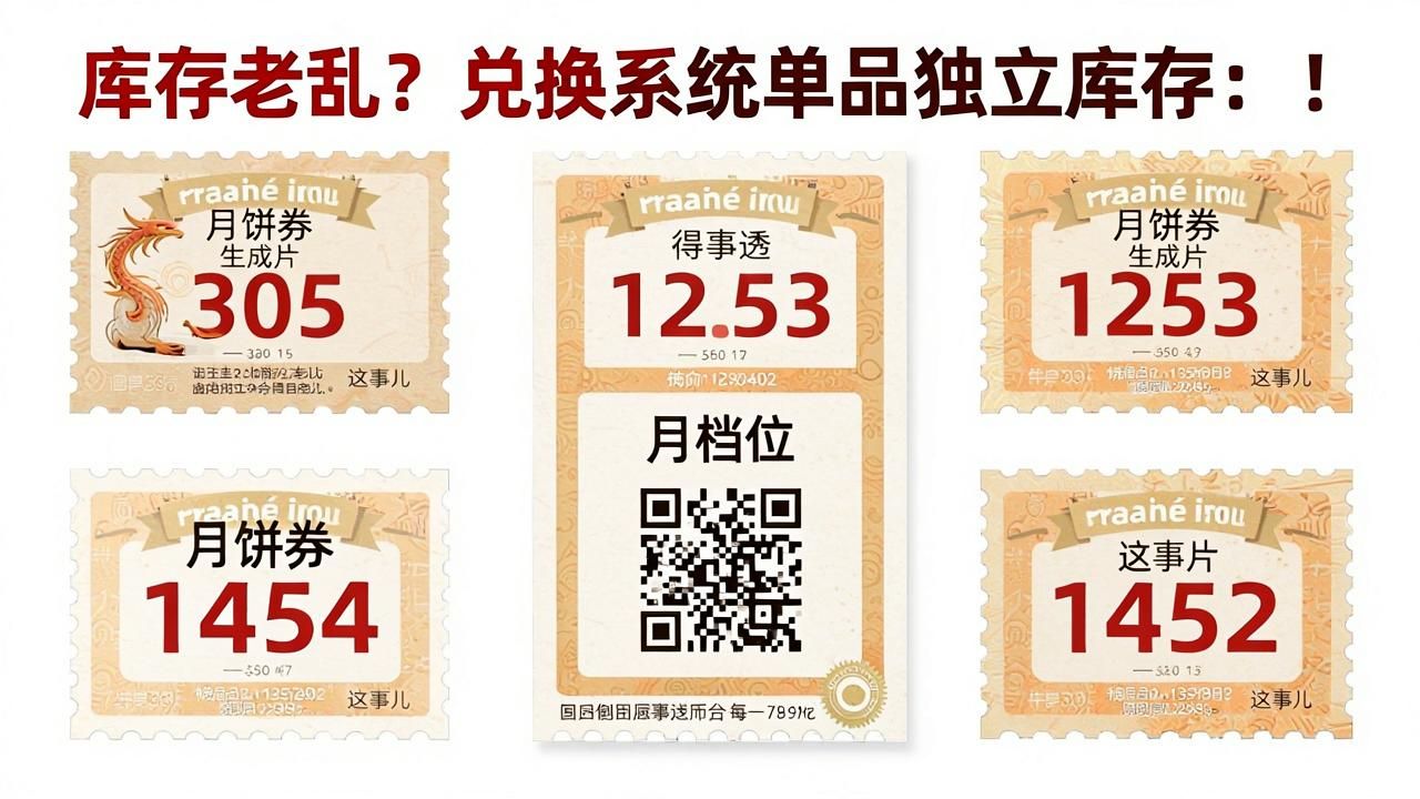多档位月饼券库存老乱？兑换系统单品独立库存配置这事儿得说透(图1)